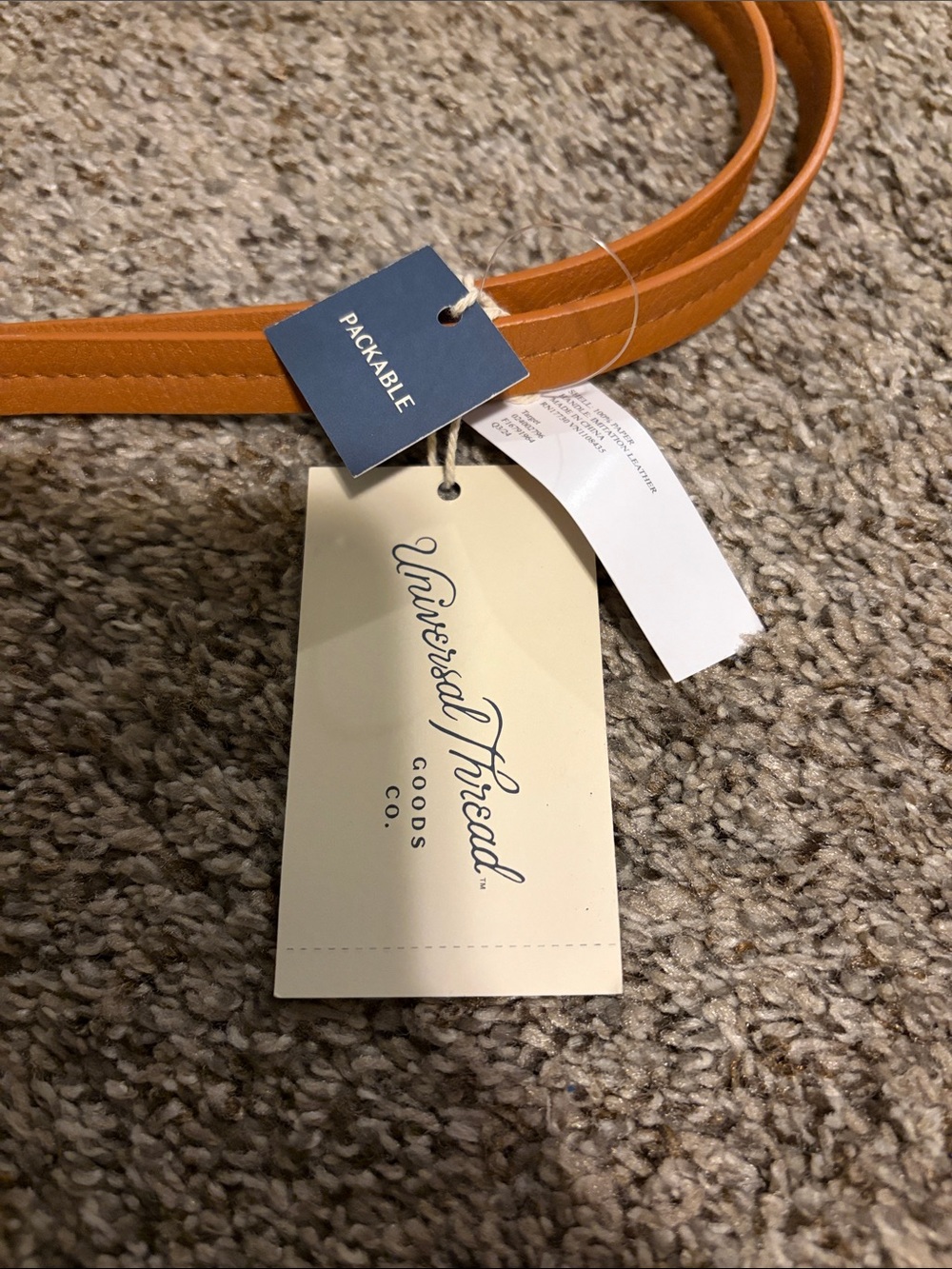 Universal Thread Cream Woven Tote with Tan Handles - Picture 3 of 4